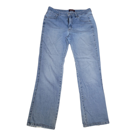 VNTG 1990s Lee Ultimate 5 Relaxed Straight Leg Jeans Sz 14 Light Blue Denim - Picture 1 of 7